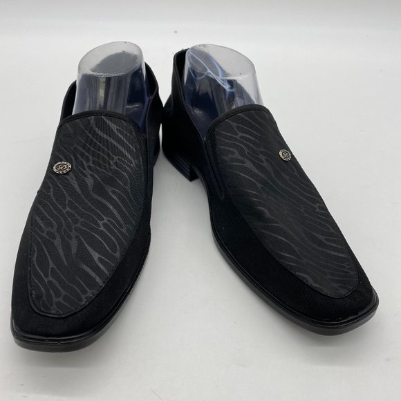 S Men's Black Loafer Slip on Hollowed Out Breathable Lightweight Loafer Shoes - Picture 1 of 11